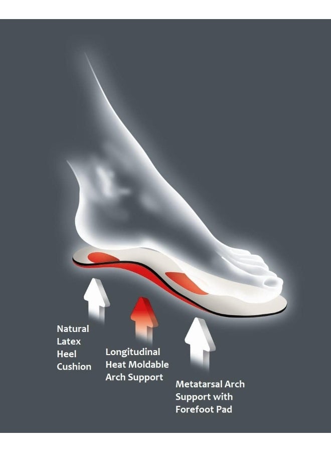 pedag Plantar Fasciitis Orthopedic Inserts Provides Superior Arch Support, Relieves Pain in Ball and Heel, Men US 10 / EU 43 - Image 3